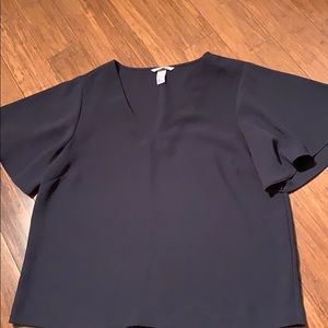 H&M navy flutter sleeves size 10.